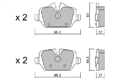 Комплект тормозных колодок AISIN BPBM-2008